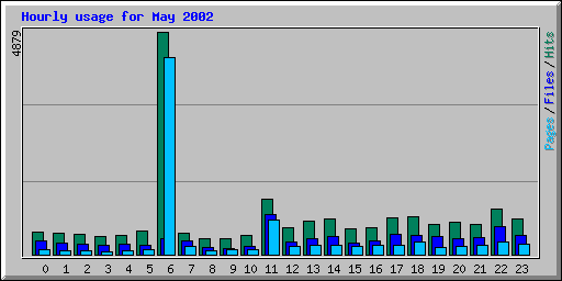 Hourly usage for May 2002