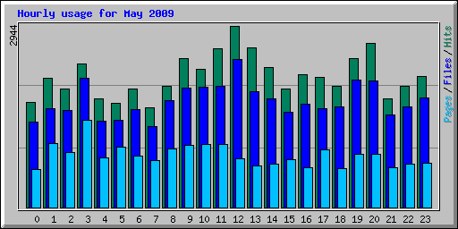 Hourly usage for May 2009